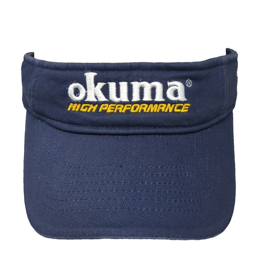 Okuma Visor Blue One Size Fishing High Performance Embroidered Adjustable Hat